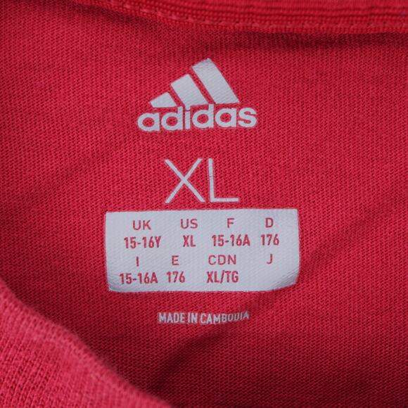 Adidas Manchester United Youth XL Red Soccer Jersey Shirt - Picture 3 of 7